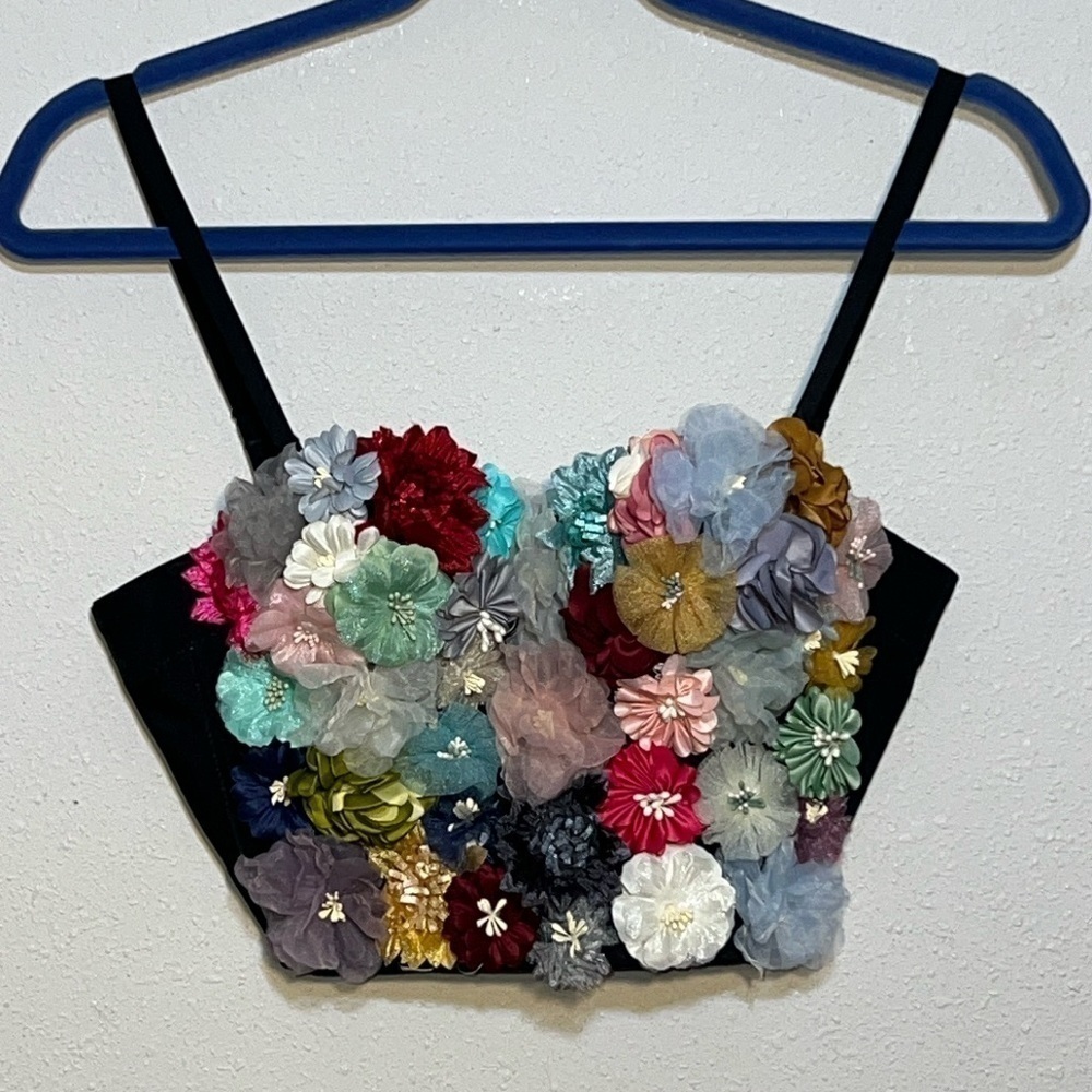 Women Flower Corset Bustier Crop Top Bra
Nightclub Rave Size 34B/ XSmall